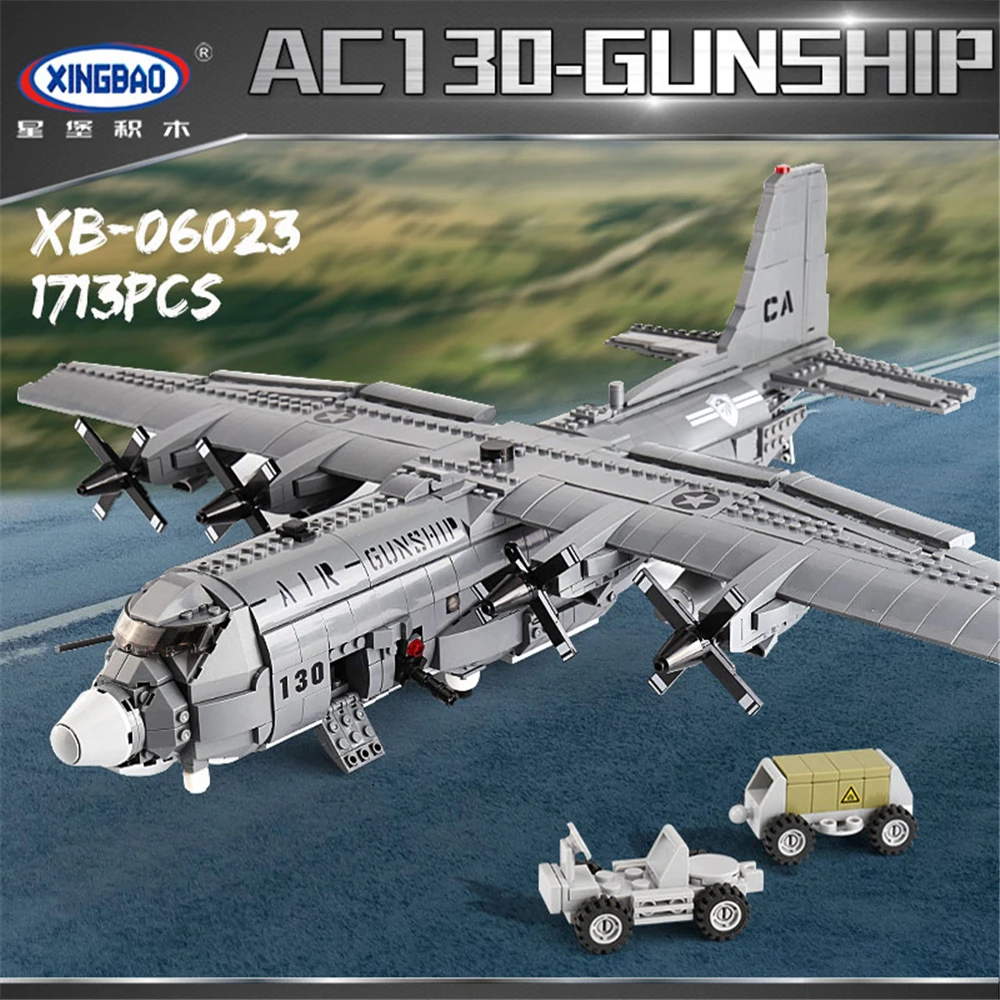 XINGBAO 06023 Military Series 171PCS The AC130 Aerial Gunboat Set Building Blocks Classic Airplane Model Bricks Adults Toys Gift
XINGBAO 06023 Military Series 171PCS The AC130 Aerial Gunboat Set Building Blocks Classic Airplane Model Bricks Adults Toys Gift
