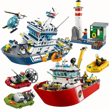 NEW 2020 Police Station City Patrol Ship Building Blocks lepining city Fire boat model brick Educational Childrens toys gift
NEW 2020 Police Station City Patrol Ship Building Blocks lepining city Fire boat model brick Educational Childrens toys gift