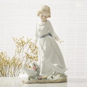 30cm Rustic Ceramic Little Girl Figurine Porcelain Child Sculpture Swan Birthday Gift Craft Room Decor Children's Day R2262
30cm Rustic Ceramic Little Girl Figurine Porcelain Child Sculpture Swan Birthday Gift Craft Room Decor Children's Day R2262