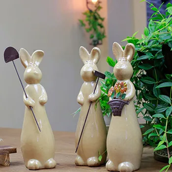 Nordic Creative Ceramic Labor Rabbit Figurines 3Pcs/Set Animal Micro Landscape Sculpture Home Office Decoration Accessories
Nordic Creative Ceramic Labor Rabbit Figurines 3Pcs/Set Animal Micro Landscape Sculpture Home Office Decoration Accessories