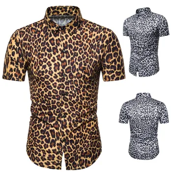 Men's Leopard Short Sleeve Shirt 2020 New Hot Sale Male Slim Straight Short Sleeve Shirt Beach Print Leopard Shirt Top
Men's Leopard Short Sleeve Shirt 2020 New Hot Sale Male Slim Straight Short Sleeve Shirt Beach Print Leopard Shirt Top