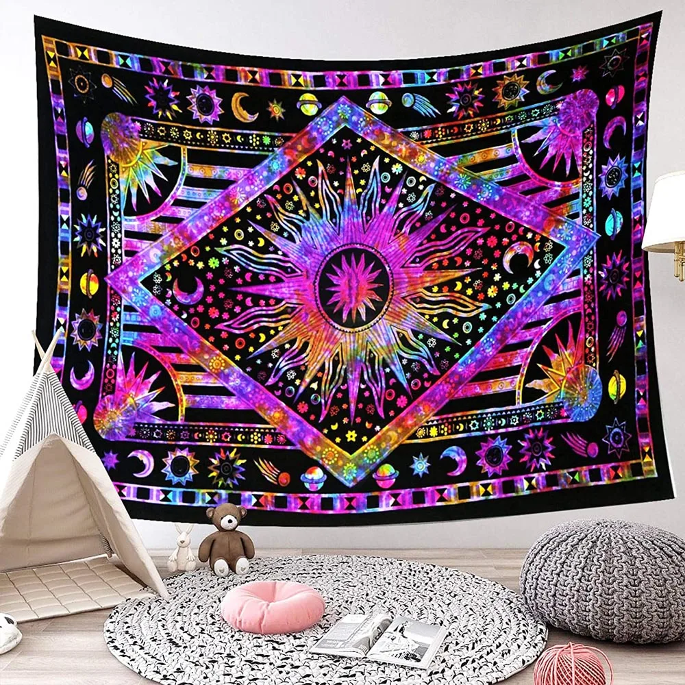 SepYue Psychedelic Mandala Moon Sun Tapestry Hippie Large Bohemian Dreamcatcher Tapestries Wall Cloth Ceiling Room Home Decor
SepYue Psychedelic Mandala Moon Sun Tapestry Hippie Large Bohemian Dreamcatcher Tapestries Wall Cloth Ceiling Room Home Decor