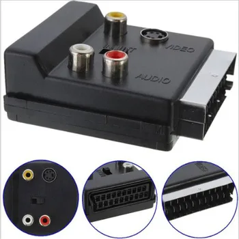 Switch SCART Adapter Plug and Socket SCART Male to SCART Female with S-Video (SVHS) and 3 RCA Composite Video Left + Right Audio
Switch SCART Adapter Plug and Socket SCART Male to SCART Female with S-Video (SVHS) and 3 RCA Composite Video Left + Right Audio