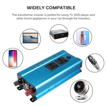 TiOODRE 6 Slots Car Inverter Solar Inverter 5000W Converter Transformer 4 USB Power Inverter Pure Sine Wave Home Car Accessories
TiOODRE 6 Slots Car Inverter Solar Inverter 5000W Converter Transformer 4 USB Power Inverter Pure Sine Wave Home Car Accessories