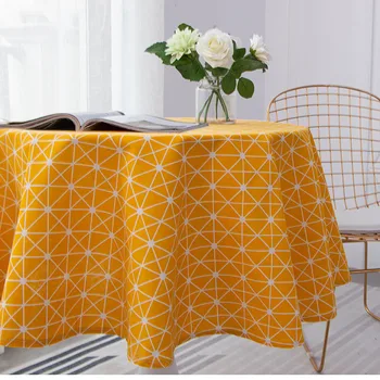 Nordic Style Round Table Cloth Cover Geometric Printed Cotton Linen Tablecloth Yellow Chessboard Table Cloth Wedding Tablecloths
Nordic Style Round Table Cloth Cover Geometric Printed Cotton Linen Tablecloth Yellow Chessboard Table Cloth Wedding Tablecloths