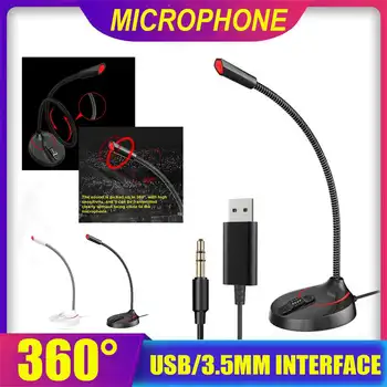 Flexible Stand Studio Speech Microphone 3.5mm Plug USB Gooseneck Mic Wired Microphone for Computer PC Desktop Notebook
Flexible Stand Studio Speech Microphone 3.5mm Plug USB Gooseneck Mic Wired Microphone for Computer PC Desktop Notebook
