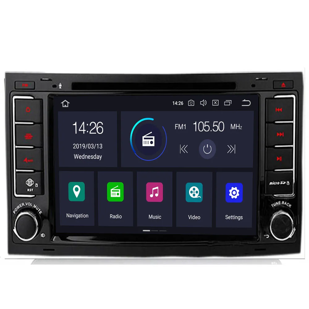 Автомобильный DVD-плеер IPS 4G Android10 2din для VW Touareg T5 Transporter Multivan Мультимедиа GPS радио