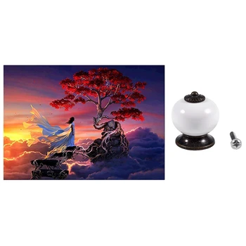 1 Pcs Cabinet Drawer Kitchen Retro Pull Handle White & 1 Set DIY 5D Diamond Painting Embroidery Decor Lady and Tree
1 Pcs Cabinet Drawer Kitchen Retro Pull Handle White & 1 Set DIY 5D Diamond Painting Embroidery Decor Lady and Tree