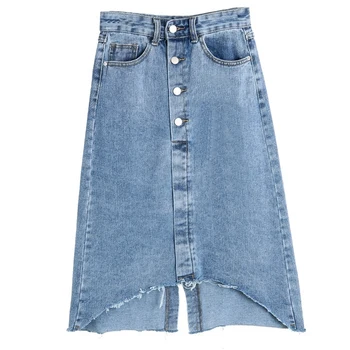 2020 Summer Denim Skirt Women Casual High Waist Irregular Cowboy Skirt Streewear Long Jeans Skirt Female Falda
2020 Summer Denim Skirt Women Casual High Waist Irregular Cowboy Skirt Streewear Long Jeans Skirt Female Falda