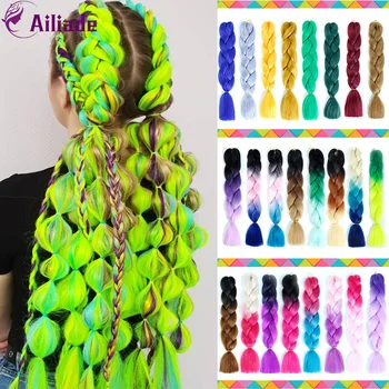 AILIADE 24inch Synthetic Hair Extensions Jumbo Braids Purple Pink Blue Blend Color Braiding Hair
AILIADE 24inch Synthetic Hair Extensions Jumbo Braids Purple Pink Blue Blend Color Braiding Hair