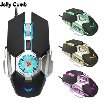 Jelly Comb Wired Profession Gaming Mouse with Cooling Fan LED Backlight 7 Buttons 6400 DPI USB Wired Mice for LOL Game Player
Jelly Comb Wired Profession Gaming Mouse with Cooling Fan LED Backlight 7 Buttons 6400 DPI USB Wired Mice for LOL Game Player