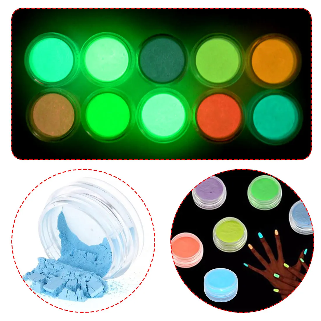 1 Box Neon Phosphor Powder Glitter for powder 10 Colors Powder Pigment Luminous Fluorescent Powder Glitter for nails Glow
1 Box Neon Phosphor Powder Glitter for powder 10 Colors Powder Pigment Luminous Fluorescent Powder Glitter for nails Glow