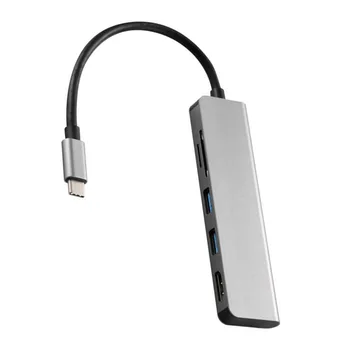 Multifunctional 5 in 1 USB Type C Hub Adapter USB C to HDMI HD Converter Type-C to HDMI HD Converter Reader
Multifunctional 5 in 1 USB Type C Hub Adapter USB C to HDMI HD Converter Type-C to HDMI HD Converter Reader