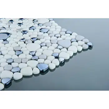 Pebble glass mosaic tiles FBY002 
Pebble glass mosaic tiles FBY002