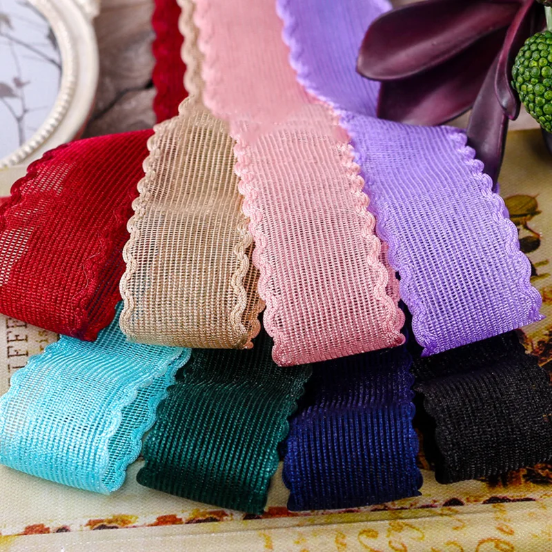 5 yards Pure color wavy edge grid ribbon hair accessories diy Gift Box packaging clothing Sewing Material
5 yards Pure color wavy edge grid ribbon hair accessories diy Gift Box packaging clothing Sewing Material