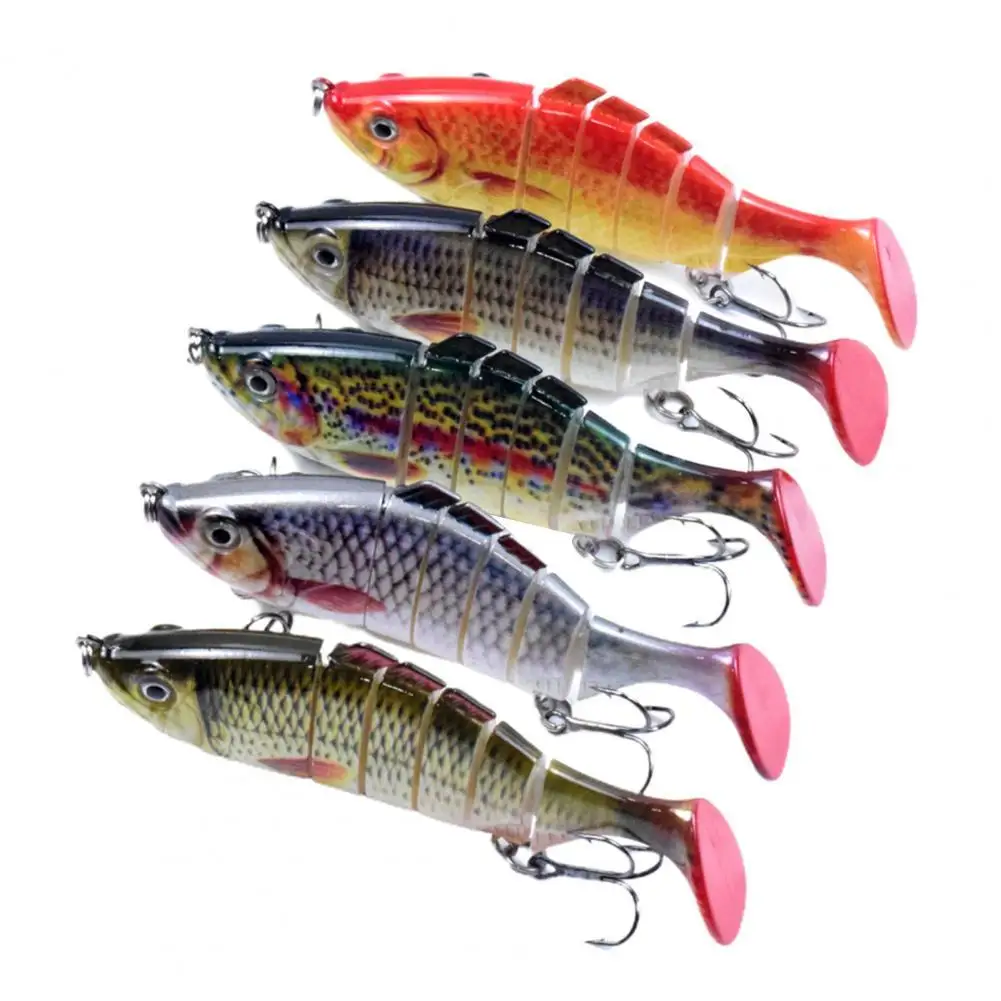 5 шт мульти шарнирные бионические приманки для рыбной ловли рыбалки 6 сегментов