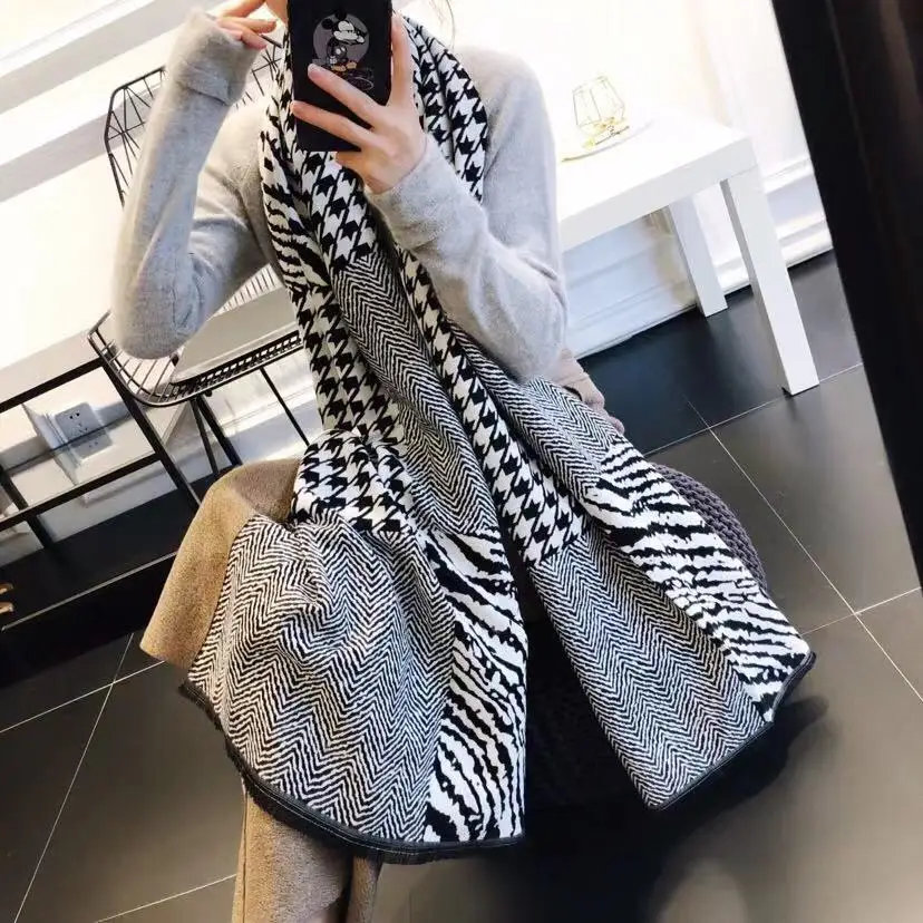 New autumn and winter leopard pattern thousand bird lattices with thick cashmere wool scarf shawl 68116
New autumn and winter leopard pattern thousand bird lattices with thick cashmere wool scarf shawl 68116