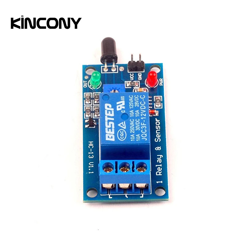 Kincony 1 канал DC12V пламени Сенсор модуль огонь оповещение при обнаружении реле для