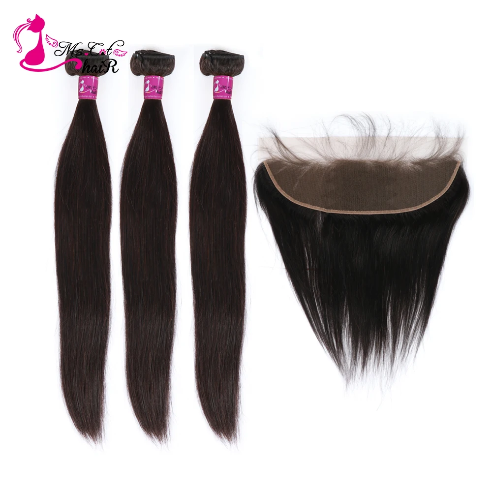 Ms Cat Hair Malaysian Straight Hair 13x4 Lace Frontal Closure with Bundles Remy Human Hair with Frontal Closure Free Part
Ms Cat Hair Malaysian Straight Hair 13x4 Lace Frontal Closure with Bundles Remy Human Hair with Frontal Closure Free Part
