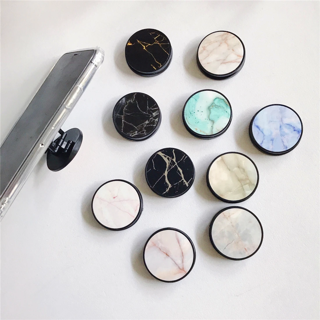 Glossy Popular Marble Expanding Phone Stand Grip Finger Rring Support Anti-Fall Round Foldable Mobile Phone Holder for iPhone 11 Glossy Popular Marble Expanding Phone Stand Grip Finger Rring Support Anti-Fall Round Foldable Mobile Phone Holder for iPhone 11