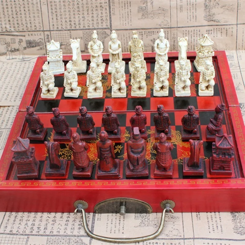 Chess Pieces Set Medium Terracotta Chess Piece Stereo Resin Chess Figure Chess With Wooden Board Retro Entertainment Gift
Chess Pieces Set Medium Terracotta Chess Piece Stereo Resin Chess Figure Chess With Wooden Board Retro Entertainment Gift