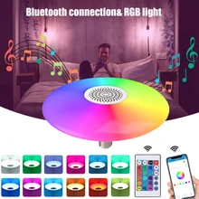 Wireless Smart RGB Light E27 LED Ceiling Lamp Bluetooth Bulb Speaker Home Party Led Music Player Light 24 Keys Remote Control
Wireless Smart RGB Light E27 LED Ceiling Lamp Bluetooth Bulb Speaker Home Party Led Music Player Light 24 Keys Remote Control