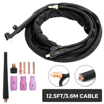 WP-17FV Air-Cooled TIG Welding Torch Flexible Gas Valve Head 150 Amp 12.5FT/3.6M
WP-17FV Air-Cooled TIG Welding Torch Flexible Gas Valve Head 150 Amp 12.5FT/3.6M