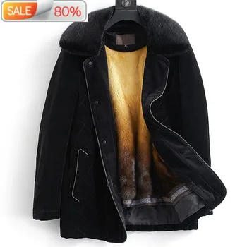 Parka Homme Winter Men Real Mink Fur Liner Gold Velvet Jacket Plus Size Long Coat BN19-19A-1 ND1222
Parka Homme Winter Men Real Mink Fur Liner Gold Velvet Jacket Plus Size Long Coat BN19-19A-1 ND1222