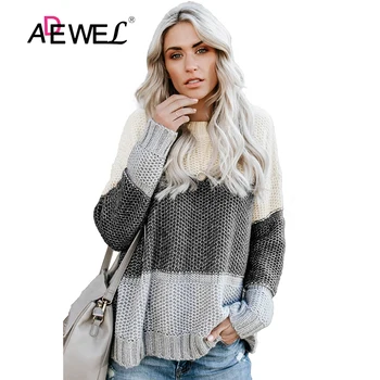 ADEWEL Gray Brown Color Block Netted Texture Cardigans Women Sweater Stripe splicing Contrast Color Round Neck Plus Sweater XL
ADEWEL Gray Brown Color Block Netted Texture Cardigans Women Sweater Stripe splicing Contrast Color Round Neck Plus Sweater XL