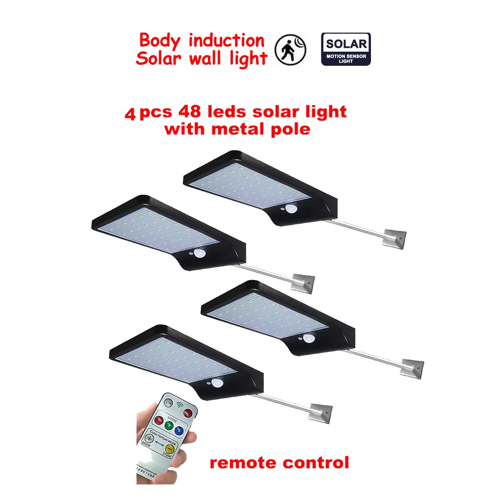 2/4pcs Solar Motion Sensor Lamps 48LEDs Outdoor LED Lamp Street Lights Luminaria Solar Light Solar Led Garden Decoration securit
2/4pcs Solar Motion Sensor Lamps 48LEDs Outdoor LED Lamp Street Lights Luminaria Solar Light Solar Led Garden Decoration securit