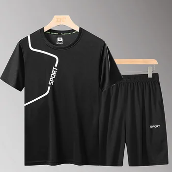 2020 Casual Tracksuit Men Summer Streetwear Men's Set Print Slim Fit Mens Suits Sudaderas Hombre Tshirts + Shorts Set HX353 
2020 Casual Tracksuit Men Summer Streetwear Men's Set Print Slim Fit Mens Suits Sudaderas Hombre Tshirts + Shorts Set HX353