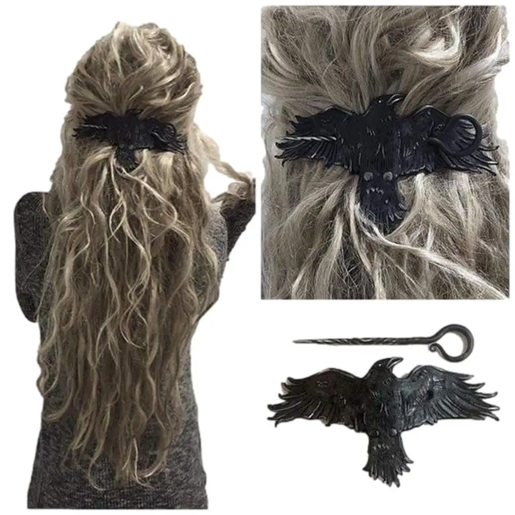 

Ancient Black Earl Vampire Black Raven Punk Bat Hairpin Hair Clip For Women Hair Accessories For Women Jewelry Halloween Random