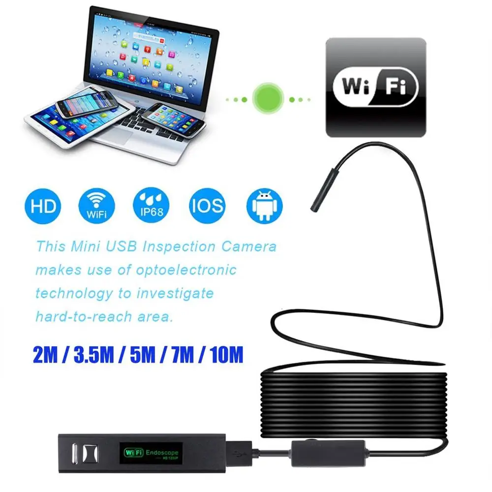 8mm WiFi Endoscope With Hard Cable Waterproof USB Endoscope Handheld Borescope Digital Inspection Camera For Phone
8mm WiFi Endoscope With Hard Cable Waterproof USB Endoscope Handheld Borescope Digital Inspection Camera For Phone