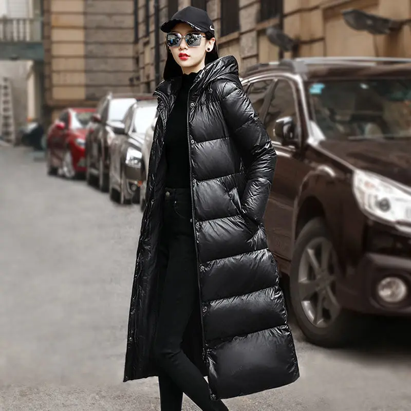 Ladies winter new thick long padded coat black hooded slim down padded coat long warm jacket womn clothes
Ladies winter new thick long padded coat black hooded slim down padded coat long warm jacket womn clothes