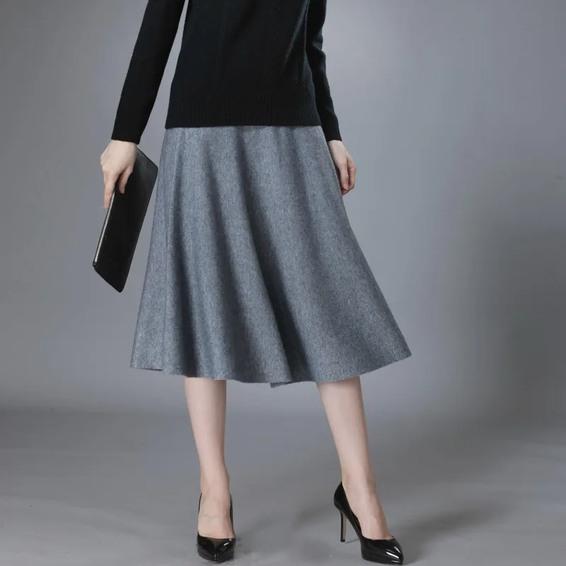 Autumn And Winter Women's Wool Skirt Knitted Cashmere Wool Skirt Versatile High-waisted Good Elasticity Cashmere Wool Cool Full 
Autumn And Winter Women's Wool Skirt Knitted Cashmere Wool Skirt Versatile High-waisted Good Elasticity Cashmere Wool Cool Full