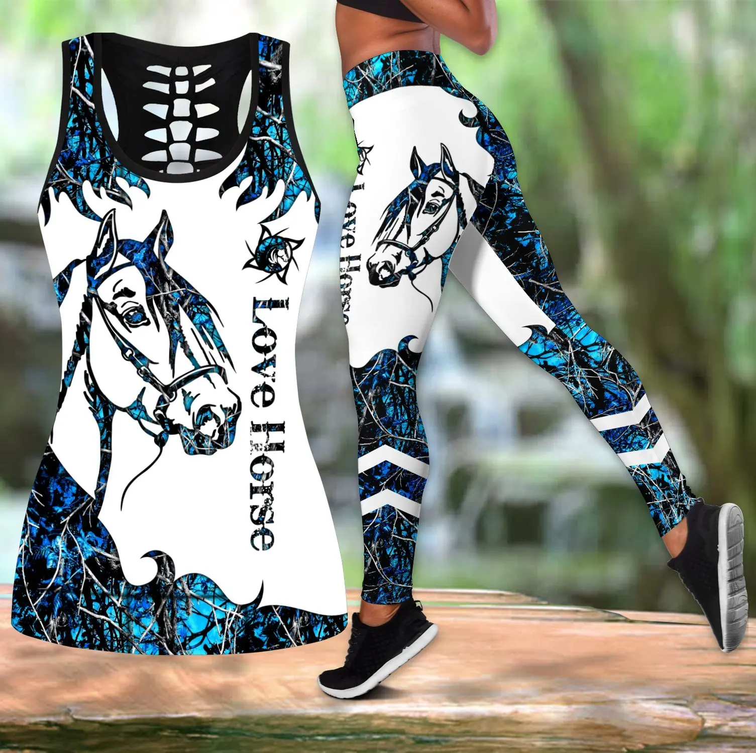 Love Horse Blue Tatoo 3D All Over Printed Hollow Tank Top & Leggings Set Fitness Female Full Length Leggings Running Pants DDK72
Love Horse Blue Tatoo 3D All Over Printed Hollow Tank Top & Leggings Set Fitness Female Full Length Leggings Running Pants DDK72