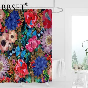 Boho Floral Shower Curtain Colorful Flower with European Lace Gem Pattern Waterproof Multi-size Douchegordijn Bathroom Decor
Boho Floral Shower Curtain Colorful Flower with European Lace Gem Pattern Waterproof Multi-size Douchegordijn Bathroom Decor