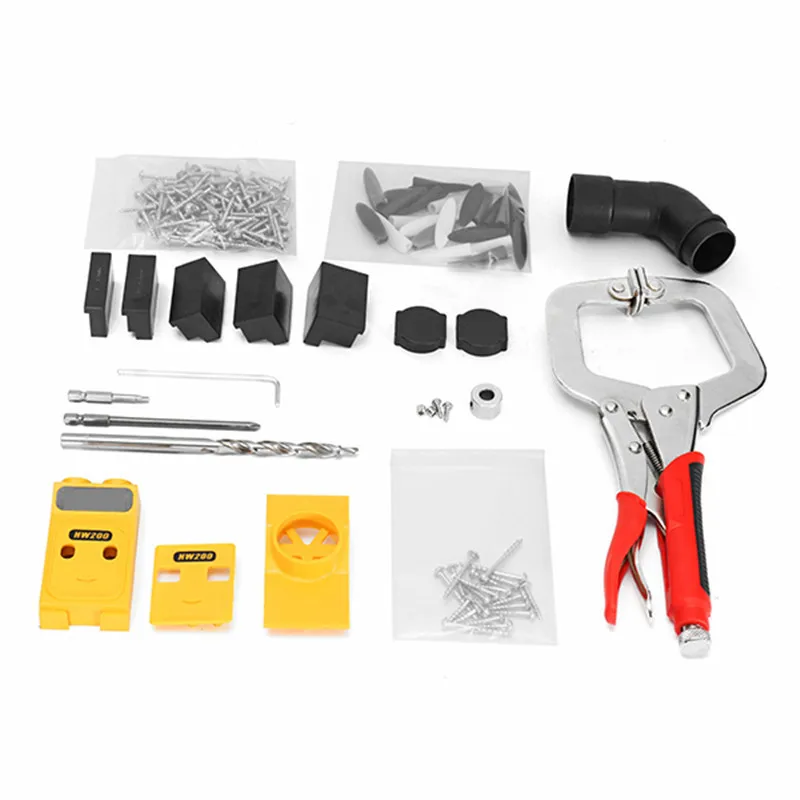 Pocket-Hole Jig Drill Guide Hole Positioner Locator With Clamp Woodworking Tool Suitable For Joining Panel Furniture
Pocket-Hole Jig Drill Guide Hole Positioner Locator With Clamp Woodworking Tool Suitable For Joining Panel Furniture