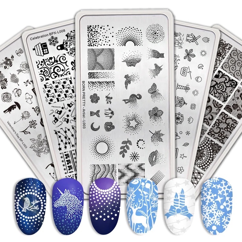 BORN PRETTY Nail Art Stamping Plates Flower Stripe Patterns Stainless Steel Nail Template DIY Image Plate Christmas Manicure
BORN PRETTY Nail Art Stamping Plates Flower Stripe Patterns Stainless Steel Nail Template DIY Image Plate Christmas Manicure