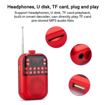 FM Radio Stereo Digital Radio Receiver Speaker MP3 Music Player FM Speaker Support TF Card USB Pocket Radio FM Portable Speaker
FM Radio Stereo Digital Radio Receiver Speaker MP3 Music Player FM Speaker Support TF Card USB Pocket Radio FM Portable Speaker