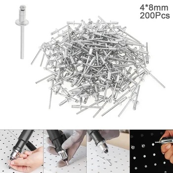 200pcs M4x8mm Aluminium Rivet Gun Core Pulling Riveting Break Mandrel Nail with Mushroon Head and Polished Chrome Surface
200pcs M4x8mm Aluminium Rivet Gun Core Pulling Riveting Break Mandrel Nail with Mushroon Head and Polished Chrome Surface