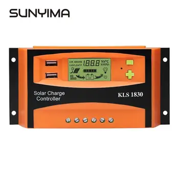 SUNYIMA PWM 12V 24V 30A Solar Controller LCD Function Dual USB 5VDC Output Solar cells Panels Battery Charge Regulator
SUNYIMA PWM 12V 24V 30A Solar Controller LCD Function Dual USB 5VDC Output Solar cells Panels Battery Charge Regulator