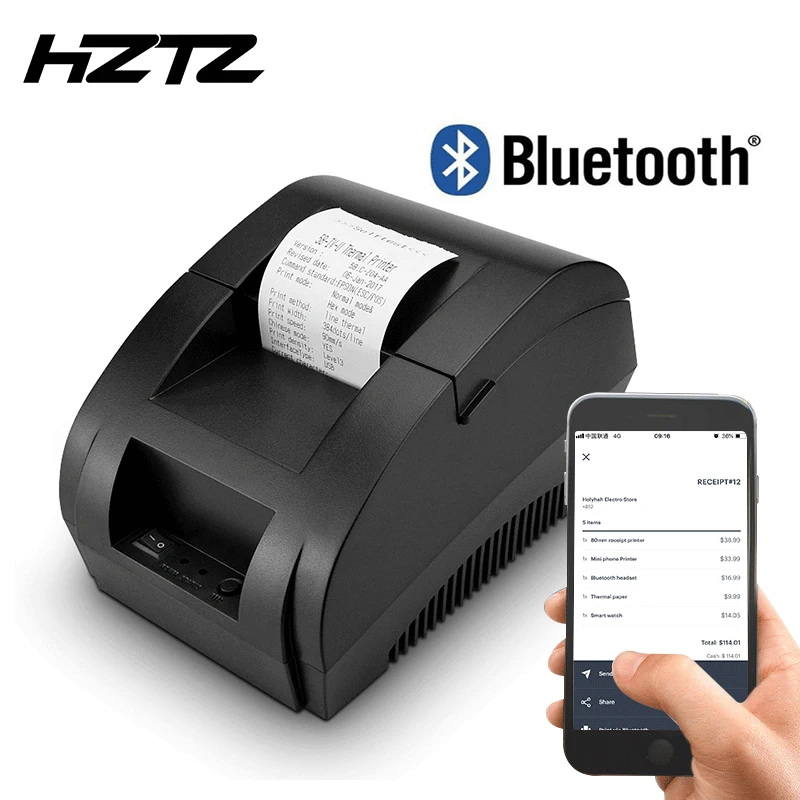 Zjiang 58 мм Bluetooth Термопринтер для чеков беспроводной Pos принтер мобильных телефонов