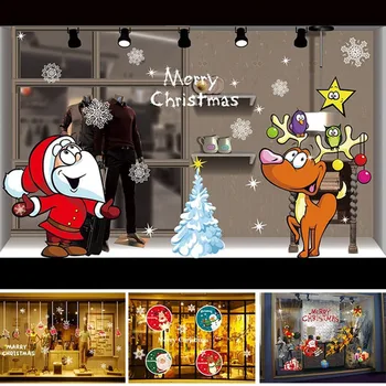 Transparent Christmas Window Sticker Santa Decals Adhesive PVC Glass Sticker Shopwindow Stickers Home Shopping Mall Decor
Transparent Christmas Window Sticker Santa Decals Adhesive PVC Glass Sticker Shopwindow Stickers Home Shopping Mall Decor