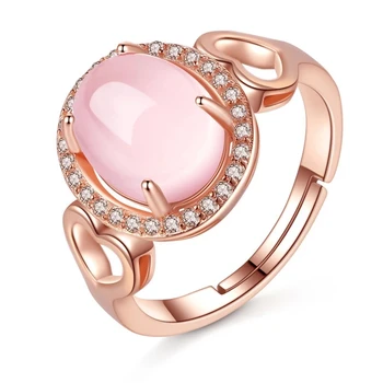 Charm Pink Rose Quartz Gemstones Rings For Women 925 Sterling Silver Wedding Ring Adjusted Party Fine Jewelry Gifts For Lady
Charm Pink Rose Quartz Gemstones Rings For Women 925 Sterling Silver Wedding Ring Adjusted Party Fine Jewelry Gifts For Lady