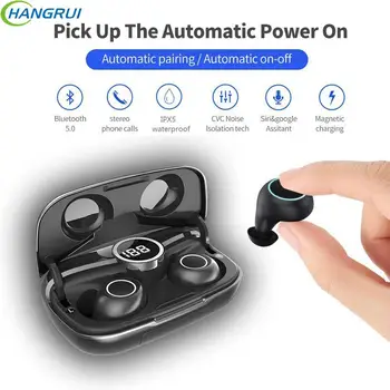 TWS Wireless Bluetooth 5.0 Earphone Waterproof Touch Control Earbuds Noise Cancelling HIFI Stereo Headset With LED Display
TWS Wireless Bluetooth 5.0 Earphone Waterproof Touch Control Earbuds Noise Cancelling HIFI Stereo Headset With LED Display