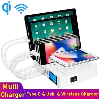 Tongdaytech Qi Wireless Charger Multi USB Charger LCD Display Type C Quick Charge Carregador For Iphone X 11 Pro Max Samsung S10
Tongdaytech Qi Wireless Charger Multi USB Charger LCD Display Type C Quick Charge Carregador For Iphone X 11 Pro Max Samsung S10