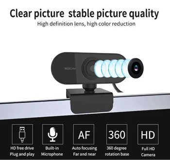 Auto Focus HD Webcam Built-in Microphone High-end Video Call Camera Computer Peripherals Web Camera For PC Laptop Drive-free
Auto Focus HD Webcam Built-in Microphone High-end Video Call Camera Computer Peripherals Web Camera For PC Laptop Drive-free