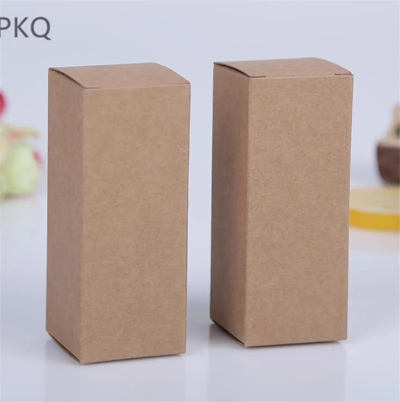 

30pcs 5/15/20/30/50/100ml Packaging Cosmetic Kraft Paper Box White/Brown/Black Cardboard Craft Candle Packing Boxes