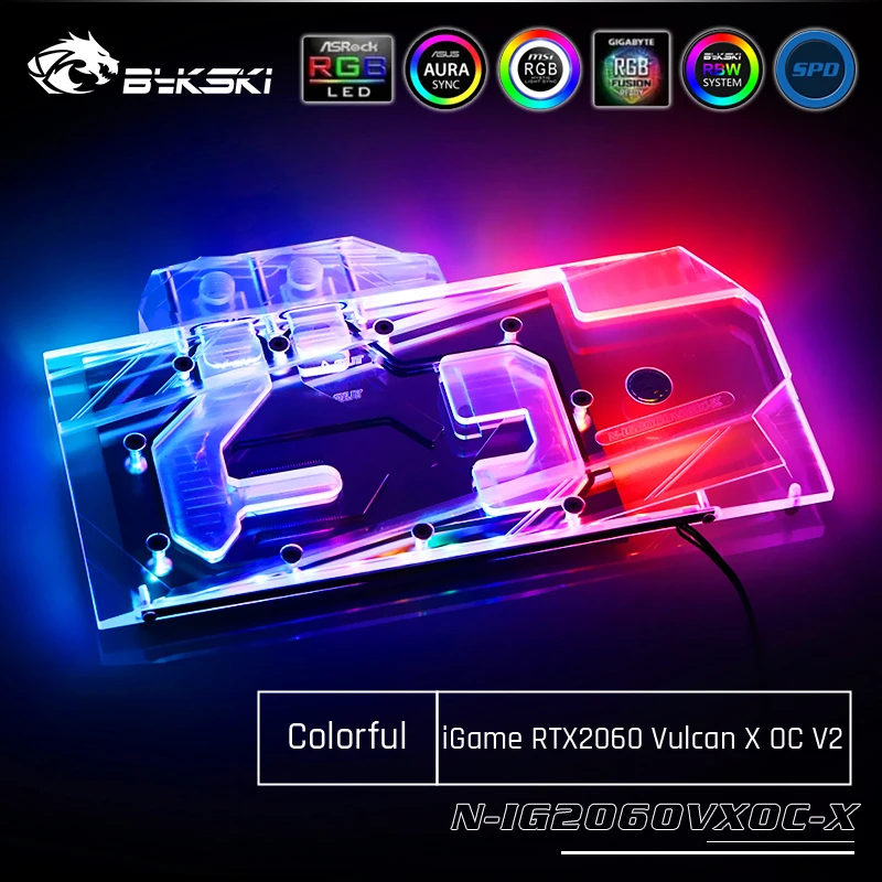 Bykski N-IG2060VXOC-X, Full Cover Graphics Card Water Cooling Block,For Coloful iGame RTX2060 Vulcan X OC V2
Bykski N-IG2060VXOC-X, Full Cover Graphics Card Water Cooling Block,For Coloful iGame RTX2060 Vulcan X OC V2
